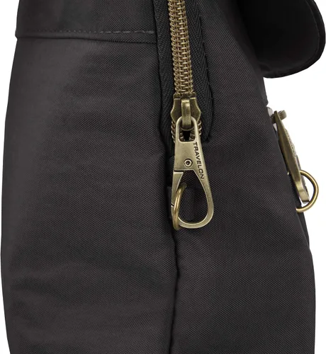 Vista 7 de Travelon Mochila delgada antirrobo de equipaje, Negro, talla única , Travelon Mochila delgada antirrobo Signature