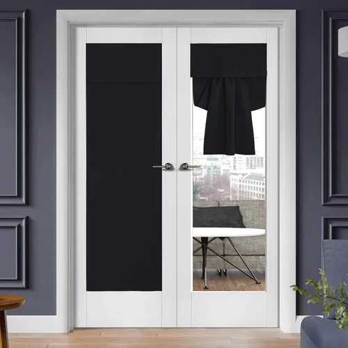 Vista 15 de RYB HOME Cortinas de oscurecimiento de habitación para puerta francesa, cortinas de ventana para puertas de vidrio, aislamiento térmico, cortina