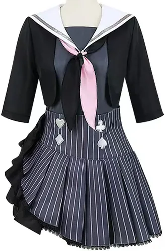 Vista 2 de Akiyama Mizuki - Traje de uniforme de anime para mujer, disfraz de Halloween y cosplay