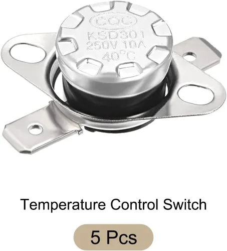 Vista 6 de Interruptor de control térmico de temperatura KSD301 termostato 40C NC, [para refrigeradores de horno microondas], normalmente cerrado/2 piezas