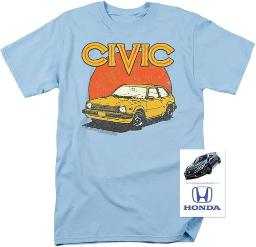 Vista 2 de Camiseta y calcomanías de Honda Vintage Distressed Civic