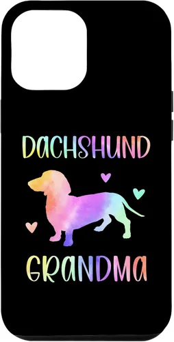 Vista 6 de Carcasa para iPhone 14 con diseño de perro salchicha abuela Wiener Dog Nana Rainbow Watercolor Case