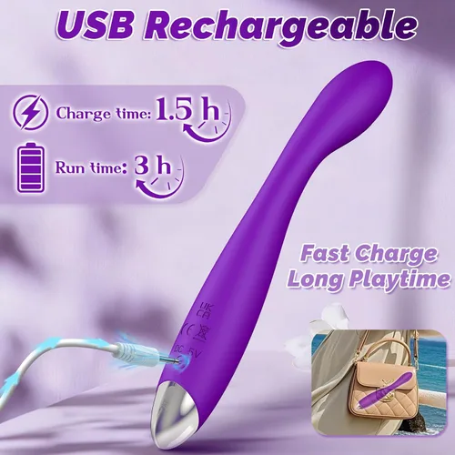 Vista 6 de Vibrador para adultos, juguetes sexuales para mujeres, vibrador de punto G para clítoris con 10 modos de vibración, vibradores recargables