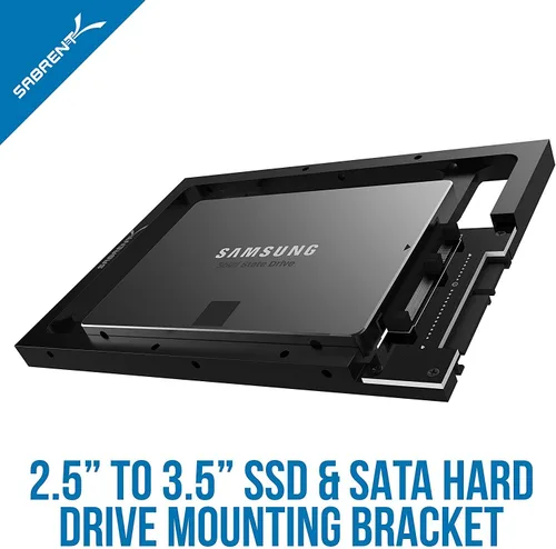 Vista 2 de SABRENT Kit de montaje de convertidor de bahía SATA de 3.5" SSD y SATA a sobremesa (BK-PCBS)