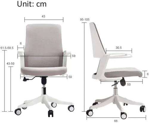 Vista 2 de Silla de oficina Silla trasera Simple Home Mesh Transpirable Oficina Ascensor Silla de personal Silla de conferencia (D)