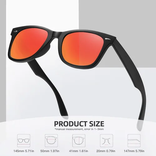 Vista 16 de MEETSUN Polarized Sunglasses for Women Men Classic Retro Square Frame Driving Sun Glasses UV Protection