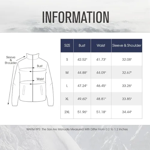 Vista 7 de ALPHA CAMP Chaqueta Softshell para hombre con capucha, forro polar, resistente al agua, chaqueta ligera