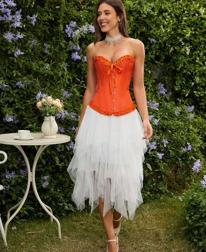 Vista 175 de SZIVYSHI Corsé para mujer, lencería moldeadora, body con cintura de encaje