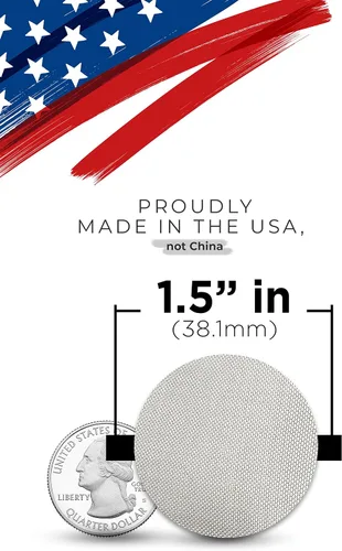 Vista 2 de Fabricado en los Estados Unidos – 5 1.5 pulgadas (1 1/2 pulgadas) filtros de pantalla de tubo de acero (malla extrafina) – Marca Up in Smoke