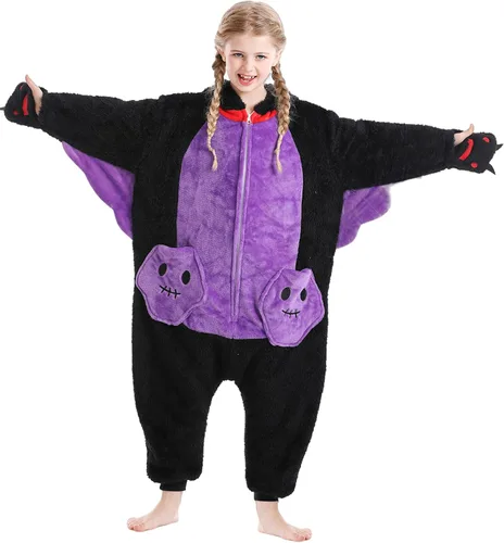 Vista 4 de Magicalani Pijama unisex de animal para adultos, ropa de dormir de cosplay de anime para mujeres y hombres, disfraz de Halloween de una pieza