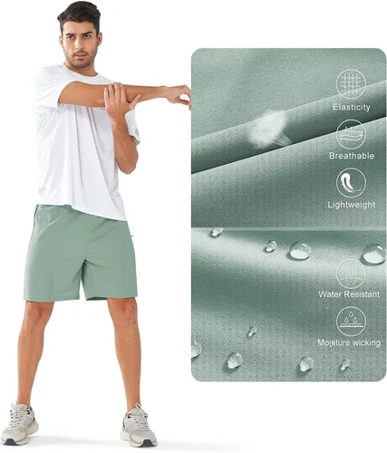 Vista 5 de NORTHYARD Pantalones cortos deportivos ligeros de secado rápido y de 7pulgadas para hombre, para senderismo, deportes, gimnasio, correr