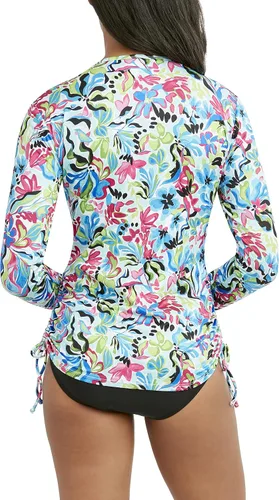 Vista 3 de Caribbean Joe Camiseta de natación de manga larga estándar para mujer con protección solar UPF de secado rápido