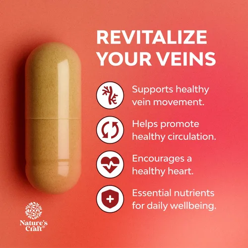 Vista 3 de Suplementos de Apoyo Venoso para las Piernas y Venas - Suplemento para la Circulación de Todo el Cuerpo para Arañas Vasculares y Varices y Mejora