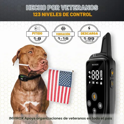 Vista 2 de INVIROX Collar de entrenamiento para perros edición 2026 con mando a Negro