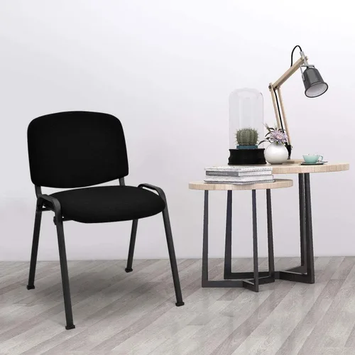 Vista 7 de LUARANE - 5 sillas de conferencias modernas apilables con soporte lumbar ergonómico y cómodo cojín de esponja para respaldo de asiento