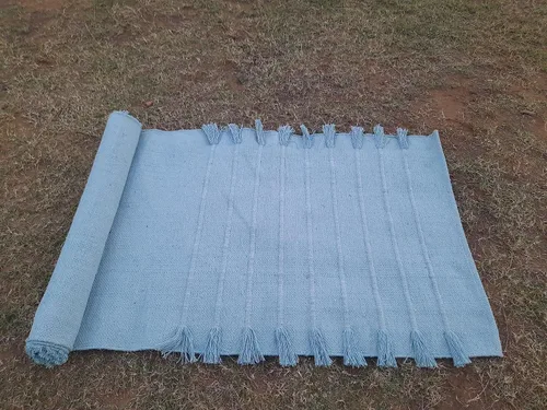 Vista 18 de Jaipur art & Rugs Estera de yoga de algodón orgánico - Alfombra tejida a mano ecológica - Antideslizante y gruesa (61x183x13mm) para fitness diario