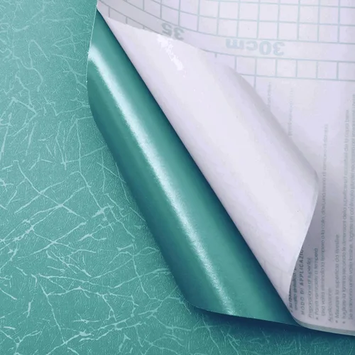 Vista 3 de Safiyya Papel tapiz de seda verde azulado para despegar y pegar, papel de contacto texturizado verde azulado, papel tapiz bohemio para dormitorio