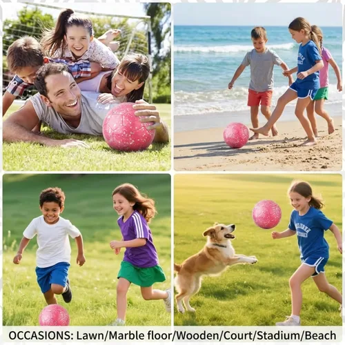 Vista 5 de Picador Size 3 Soccer Ball Pink Soccer Balls for Kids Ages 3-6 6-8 8-10 Boys Girls Sports Training & Outdoor Play with Pump Gift