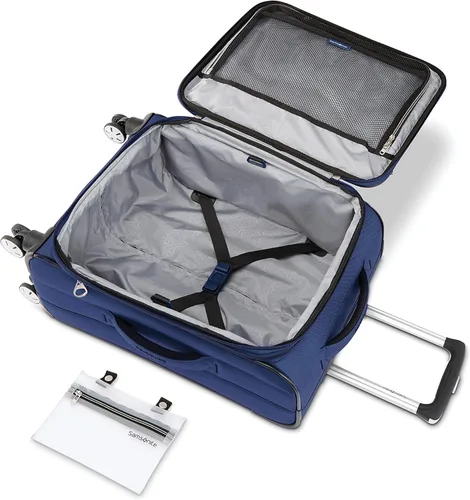 Vista 6 de Samsonite Aspire DLX Softside - Maleta expandible con ruedas giratorias, Azul (Blue Depth), Aspire Dlx Softside - Equipaje expandible con spinners