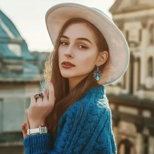 Vista 5 de Aretes colgantes bohemios, hipoalergénicos, ligeros, varios estilos, para mujer, regalos