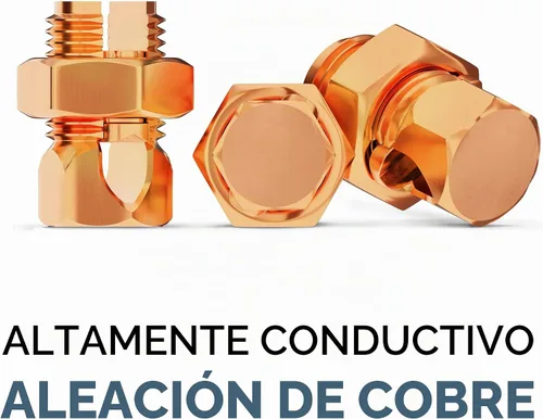 Vista 7 de Tamaño #2 - Perno dividido de conexión a tierra – Conector de perno dividido de resistencia superior número 2 para conductores de cobre – Edición
