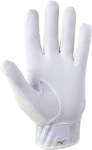 Vista 2 de Mizuno MVP - Guantes de bateo de béisbol para adultos Par Adulto, Joven y TBall Palma antideslizante Parte trasera FlexMesh Lengüeta