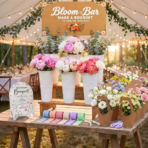 Vista 2 de DIY Bloom Bar Supplies Set, 47 Pcs Complete Flower Bar Supplies kit