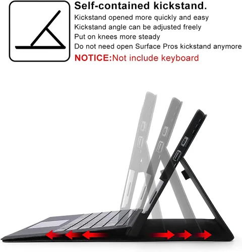 Vista 3 de Omnpak Microsoft Surface Pro 7 Funda, Funda Protectora para Surface Pro 7 Plus de 12.3 Pulgadas, Surface Pro 7, Surface Pro 6, Pro 5, Pro 4
