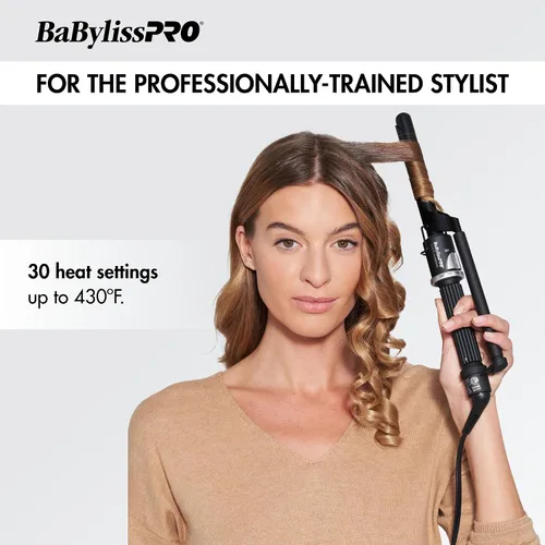 Vista 9 de BaBylissPRO Curling Iron Porcelain Ceramic Marcel Hair Curler for Smooth & Stylish Waves