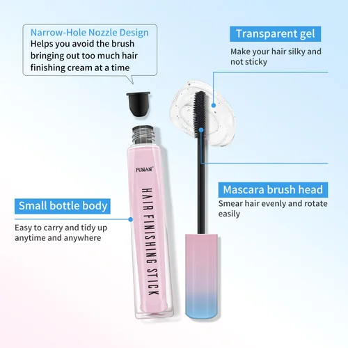 Vista 6 de FUNAN Juego de 9 palos de acabado de cabello con barra de acabado de cabello, barra de cera para el cabello, herramientas para la cola del cabello
