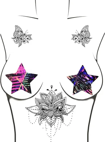 Vista 3 de Neva Nude Neon AF - Juego de cuchillos traviesos con tanga y pasteles Nipztix a juego (varios colores y tamaños)