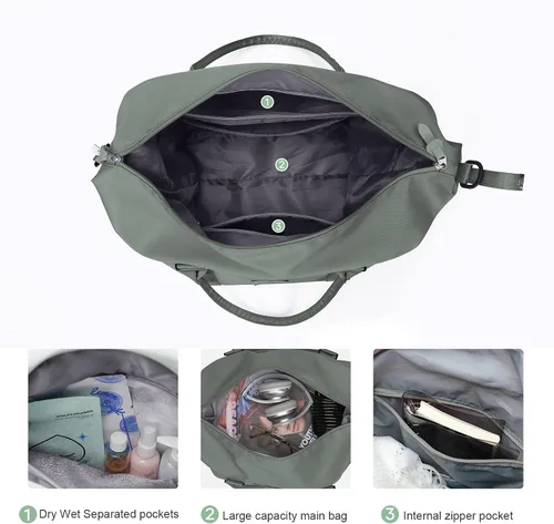 Vista 4 de Bolsa de viaje 2, D2-verde oscuro, Bolsa de viaje