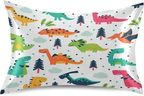 Vista 16 de Blueangle Bear Panda - Funda de almohada de satén para cabello y piel, tamaño estándar (20 x 26 pulgadas), fundas de almohada de satén con cierre