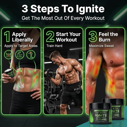 Vista 5 de TNT Pro Ignite - Crema para sudar - Gel caliente preentrenamiento para reafirmar y apretar