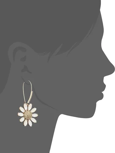 Vista 2 de Betsey Johnson Color de pendientes colgantes de rosa