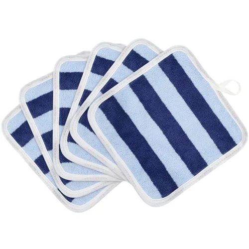 Vista 48 de SINLAND Paños faciales de microfibra de secado rápido toallita de lavado de 8 x 8 pulgadas paño de lavado facial absorbente suave paños removedores