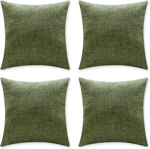 Vista 42 de Home Brilliant Funda de almohada de lino de 18 x 18 pulgadas, almohada decorativa para cama, sofá, sala de estar, 1 unidad, color gris ceniza