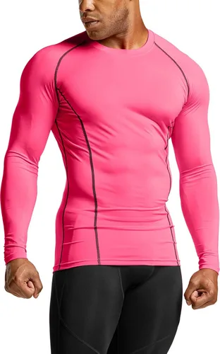 Vista 3 de ATHLIO - Paquete de 1 o 3camisetas de compresión de manga larga con FPU 50+ para hombre, camiseta de protección para deportes acuáticos