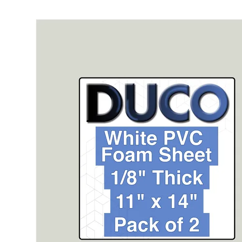 Vista 55 de Duco - Lámina de PVC expandida hecha en Estados Unidos de 1/8 de pulgada de grosor, paquete de 4 tableros de espuma de celda cerrada de 5 x 7 Negro