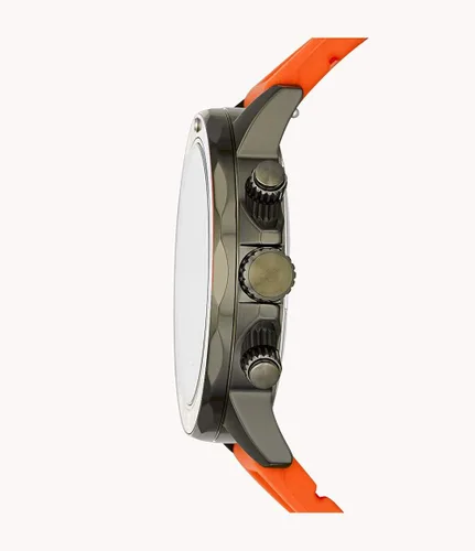 Vista 3 de Fossil Bannon multifunción naranja silicona reloj BQ2500