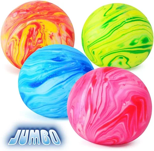 Vista 6 de Pelotas Gigantes Antiestrés para Niños y Adultos - Pelotas de Masa Jumbo Esponjosas Juguete Fidget - Tirar, Estirar y Apretar Pelota Antiestrés