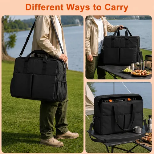 Vista 4 de Griddle Carry Bag for Blackstone Adventure Ready 14"Propane Camping Griddle For Blackstone 2-Burner Camping Griddle 2363 2250 2246 2364, Portable