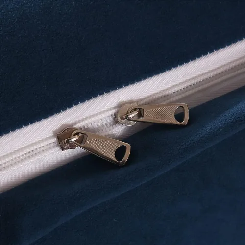 Vista 4 de Almohada triangular grande para cabecero, almohada de lectura para sentarse en la cama, respaldo y posicionamiento, cojín de cuña, azul, individual