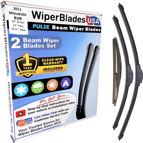 Vista 234 de WiperBladesUSA Juego de limpiaparabrisas con garantía de 1 año compatible con Mitsubishi Montero 1983 (juego de 2) de pulso