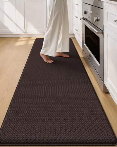 Vista 42 de Color&Geometry - Alfombras de cocina antideslizantes e impermeables Alfombra de cocina acolchada Alfombra antifatiga para pararse de 30 x 18 Verde