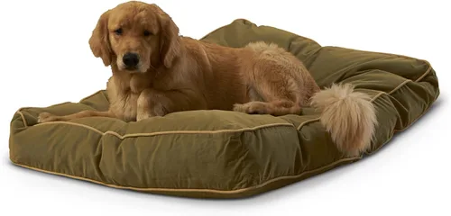 Vista 20 de South Pine Porch Buddy - Cama rectangular reversible de microfibra para perro con funda extraíble, lavable a máquina, cacao, extra pequeña