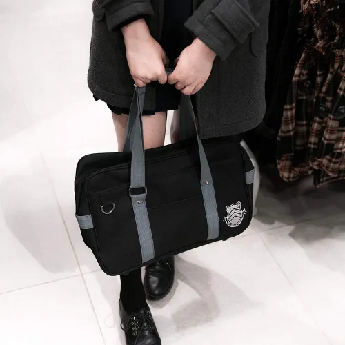 Vista 2 de P5 Persona 5 - Bolsa de hombro para cosplay, escuela secundaria japonesa, para mujeres y hombres, Negro, talla única