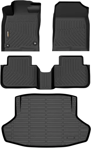 Vista 26 de Alfombrillas para todo tipo de clima y forro de carga para Volkswagen Atlas 2018-2026 (asientos de 6 pasajeros), juego completo de 3 filas