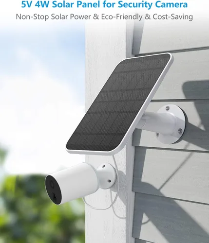 Vista 3 de Cargador de panel solar compatible con proyector Eufycam 3/3C/2C/2C Pro/E40/E20/2/2/2 Pro/E/L20/L40/Solo/SoloCam, panel solar de 5 W para cámara