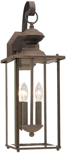 Vista 4 de Sea Gull Lighting Generation 84158DEN3-71 - Farol de pared transitorio para exteriores de Seagull-Jamestowne Collection con acabado oscuro, bronce